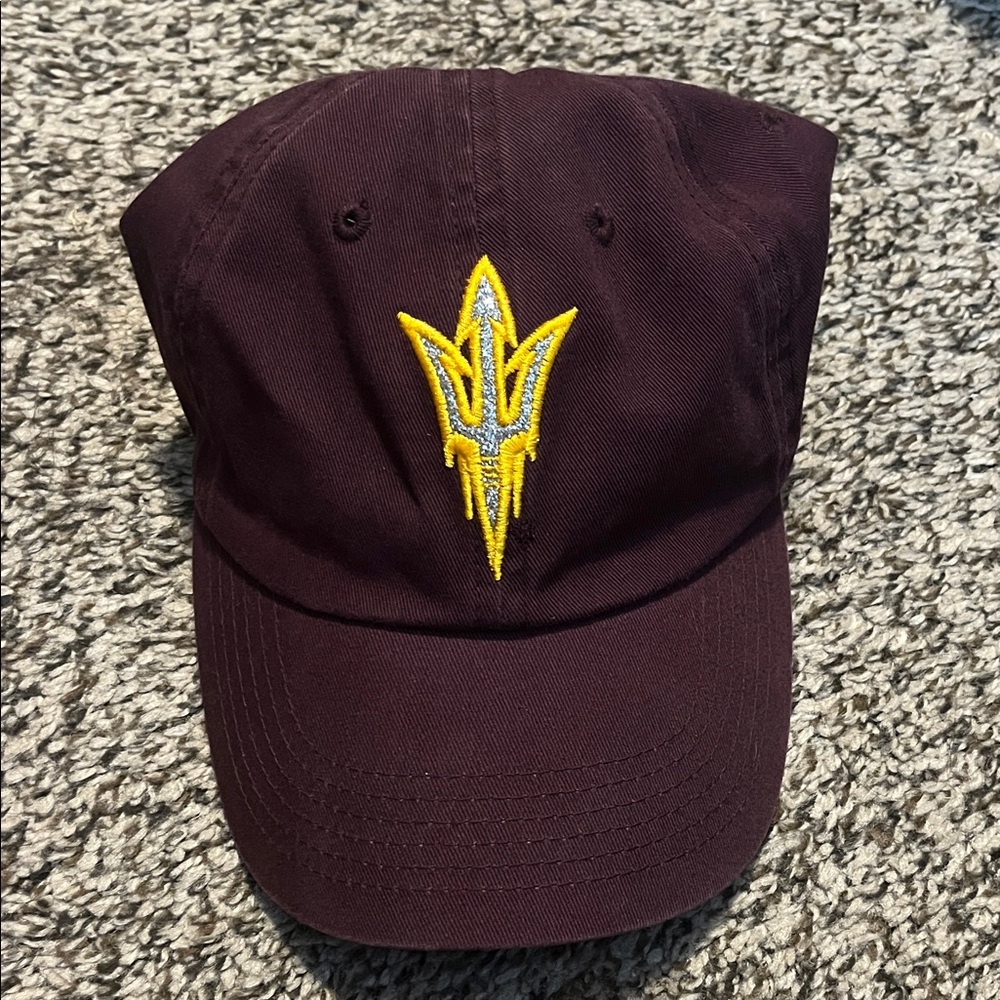 ASU Maroon/Gold Baseball Cap with Silver accent
